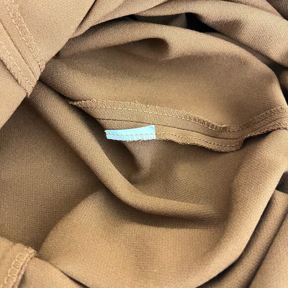 Zara Woman Womens Small Criss Cross Halter Rust Brown Contemporary Pencil Dress - Picture 4 of 4